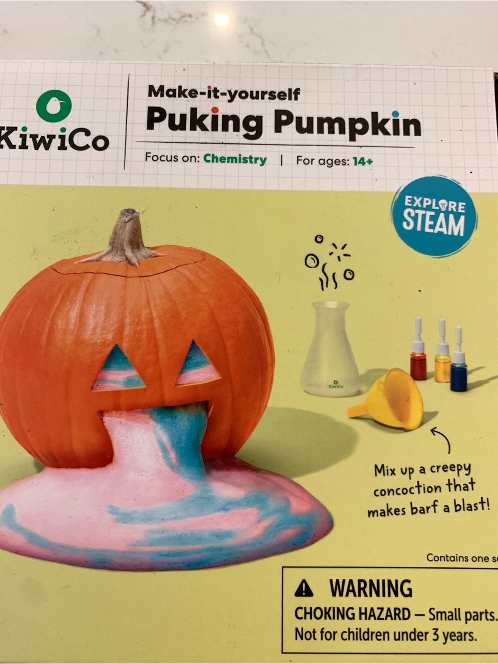 Halloween Puking Pumpkins Set Of (2) Chemistry Crafts Age 14+ By Kiwi NEW